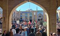 حضور کارکنان و دانشجویان دانشکده علوم قرآنی ملایر در راهپیمایی حمایت از مردم مظلوم غزه
